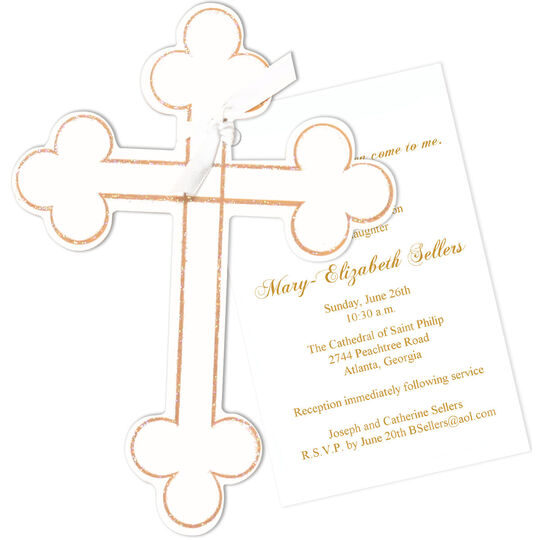 Cross Die-cut Invitations